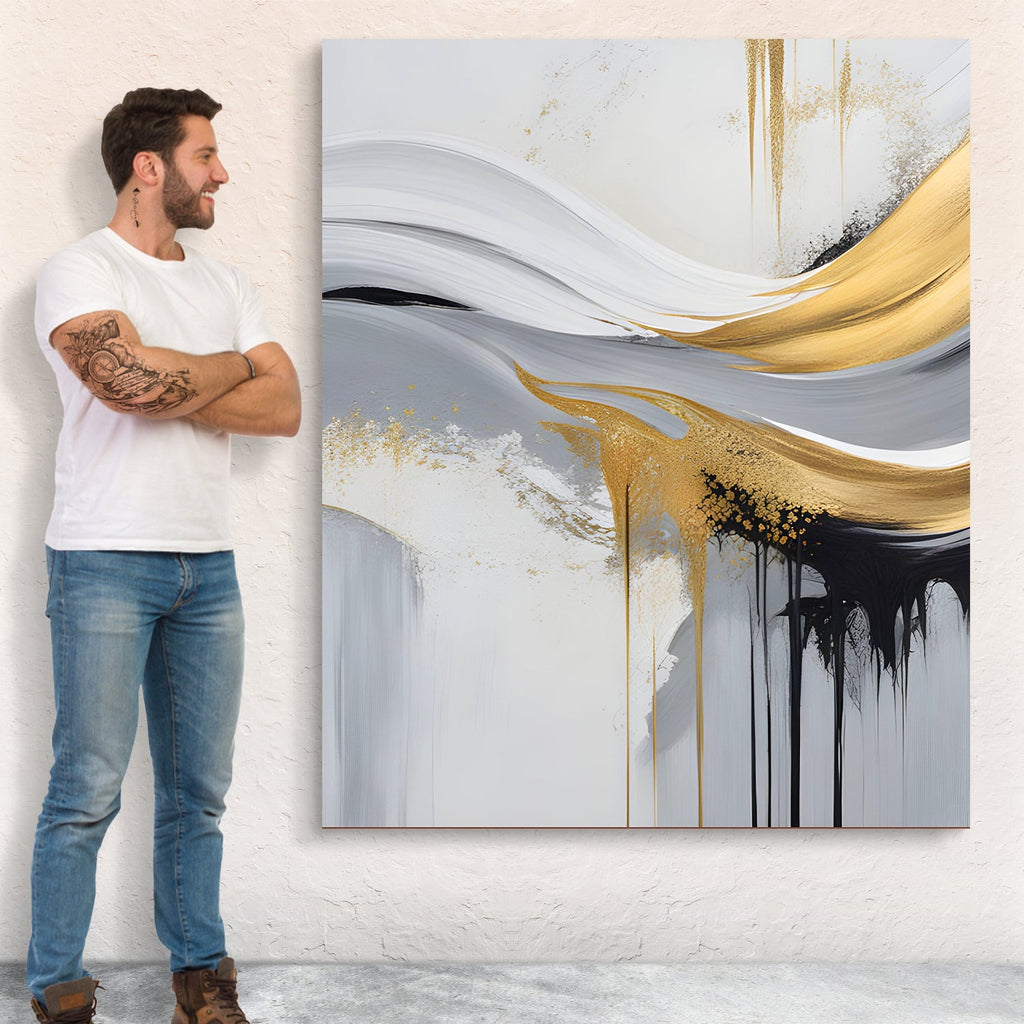 Canvas Print: "Gilded Flow"-3