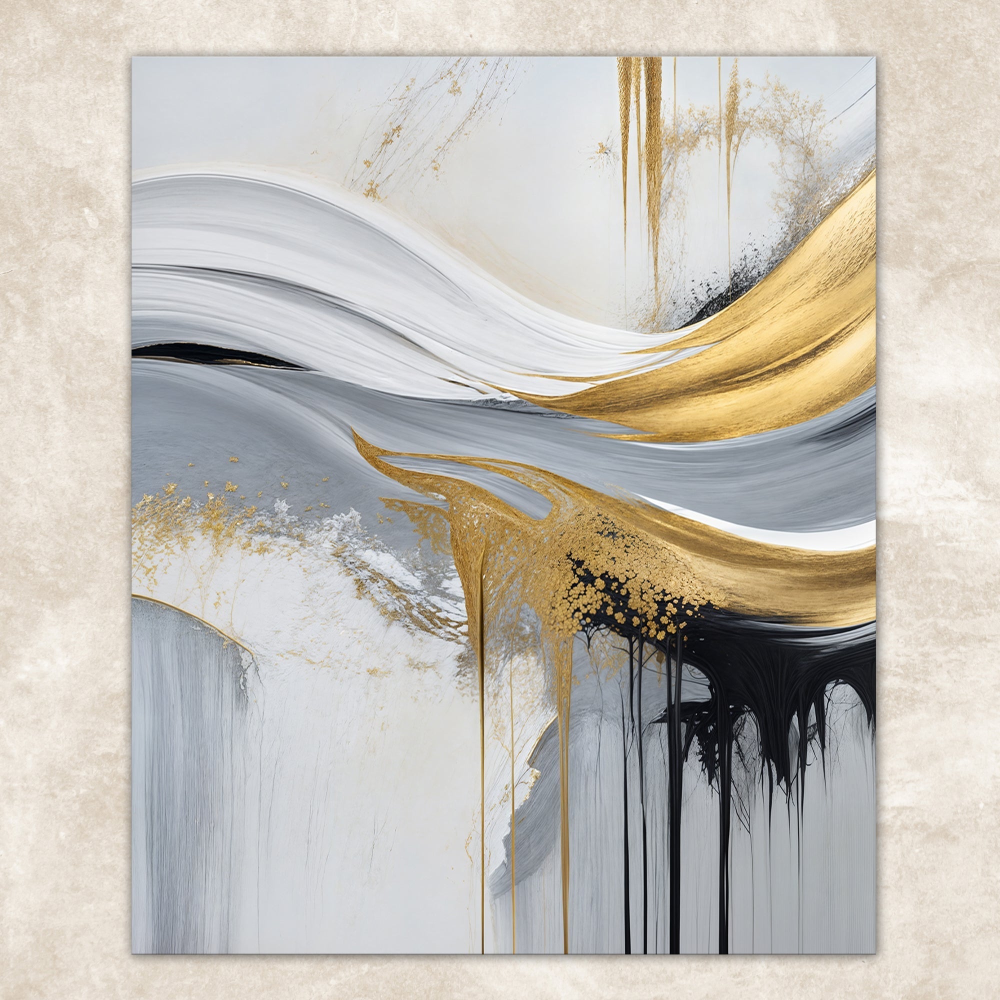 Canvas Print: "Gilded Flow"-2